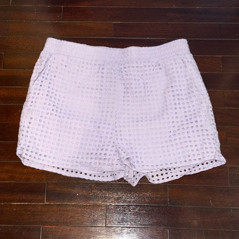 Steve Madden Light Purple Eyelet High Waist Shorts